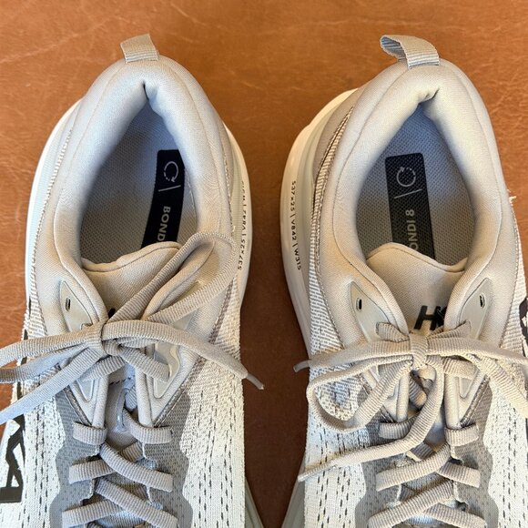 HOKA Men's Gray Bondi 8 Shoes 9.5 - Picture 10 of 17